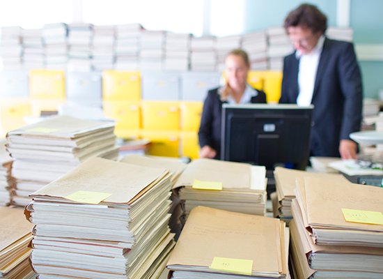 Large pile of documents