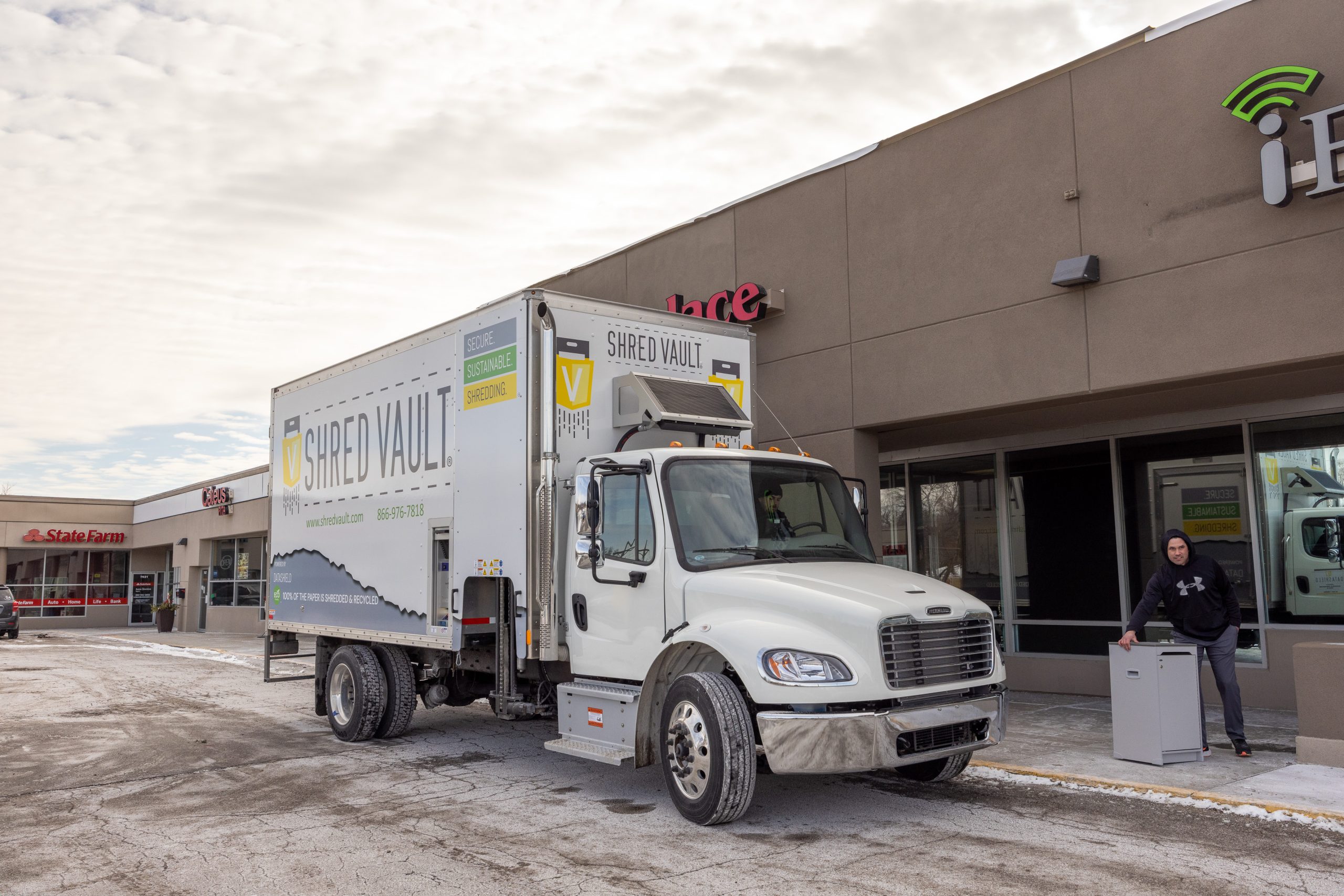 Shred Vault's shredding truck